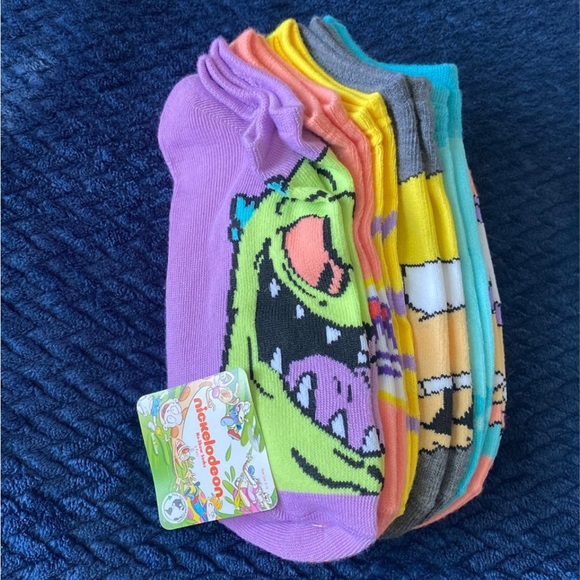 NWT Nickelodeon Rugrats Socks No-show Socks 6 pairs shoe size 4-10 - Picture 4 of 7
